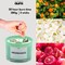 Green Quartz Crystal Candle, 380g 30 Hour - Intentions of Abundance with Surprise Crystal Gift Keychain Inside Candle (Citrus, Pomegranate, Jasmine Scent)